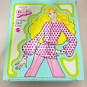 Vintage 1974 World Of Barbie Fashion Doll Case Mattel Made In USA